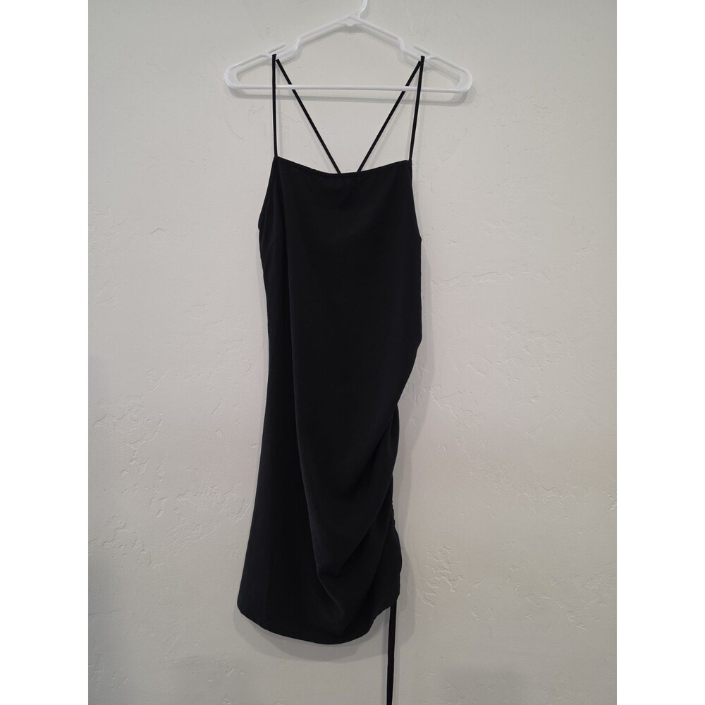 Sophie Rue Womens Black Mini Dress Size Medium Ruched Sleeveless
